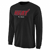 Miami Heat Noches Enebea Long Sleeve WEM T-Shirt - Black,baseball caps,new era cap wholesale,wholesale hats